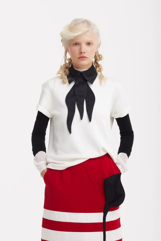 Guler statement din satin – negru