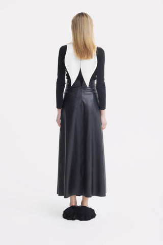 Оверсайз сатиновый воротник-биб — айвори