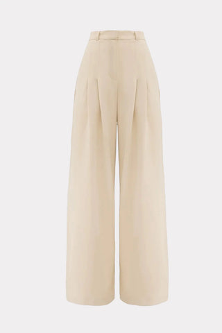 Formal Wide Leg Palazzo Trousers Light Beige