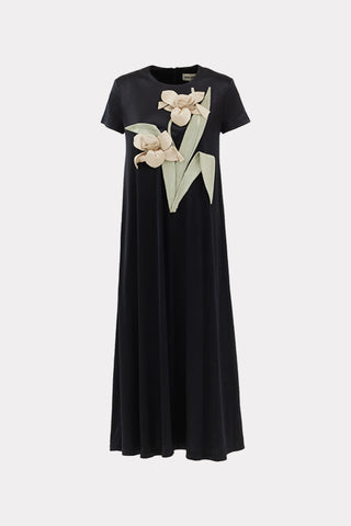 Short Sleeve Maxi Knit Dress Black