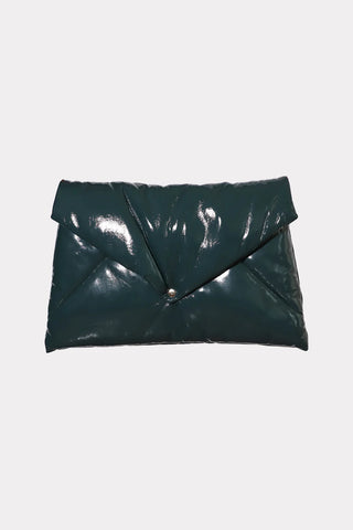 Clutch tip plic din lac lucios Smarald