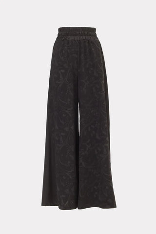 Jacquard Palazzo Pants Black