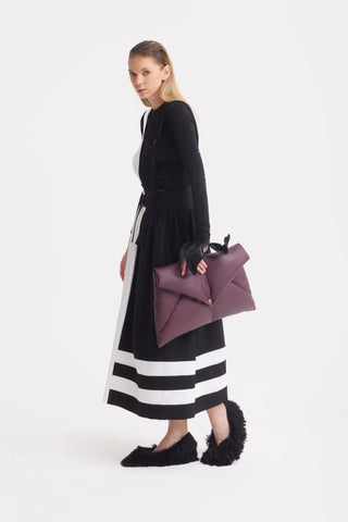 Миди-сарафан с регулируемыми бретелями - чёрный/айвори