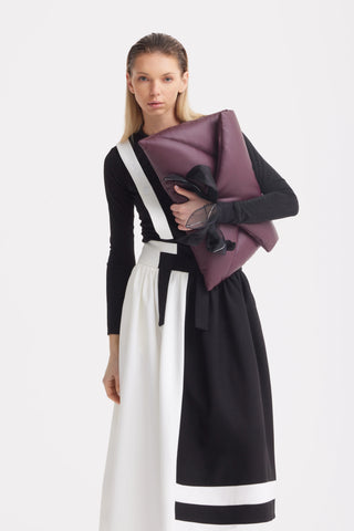 Миди-сарафан с регулируемыми бретелями - чёрный/айвори