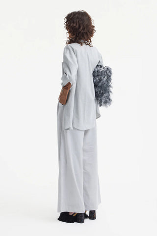 Modern Oversized Cotton Shirt Grey