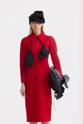 Cravată decorativă florală — Negru