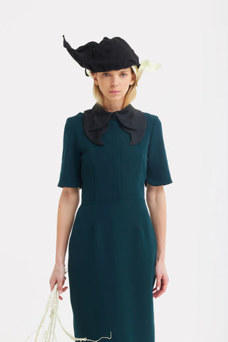 Accesoriu pentru cap – mini pălărie de seară - neagră