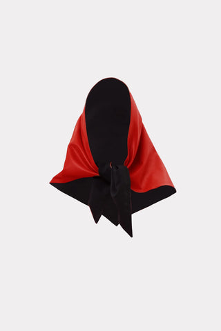 Red Faux Leather Shawl Scarf