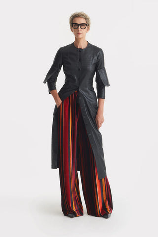 Ретро Широкие Брюки – Бархат Бордово-красный