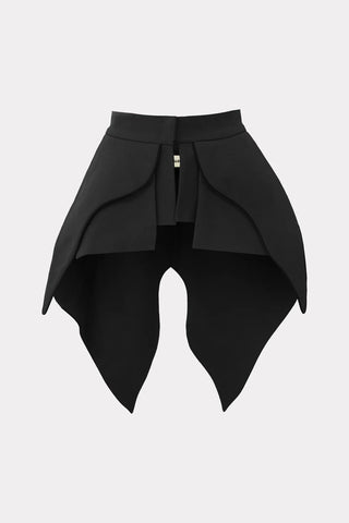 Sculpted Peplum Belt Black