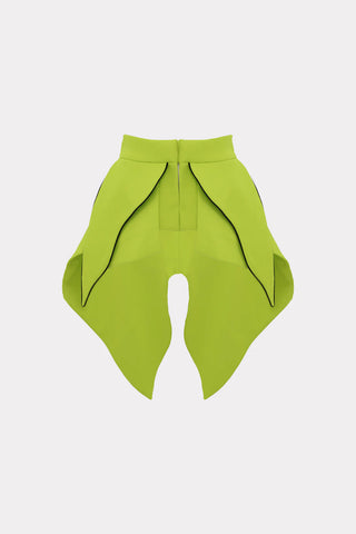 Sculpted Peplum Belt Neon Lime