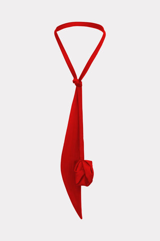 Cravată–curea handmade transformabilă și versatilă – Roșu