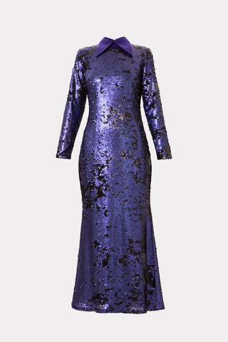 Sequin Column Maxi Dress