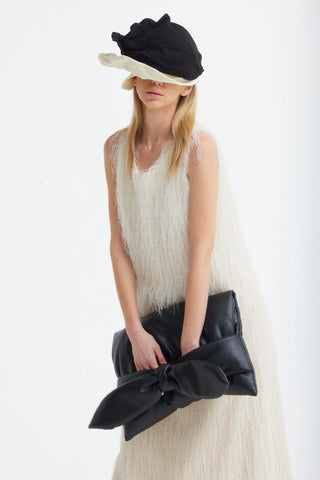 Accesoriu pentru cap – mini pălărie de seară - neagră