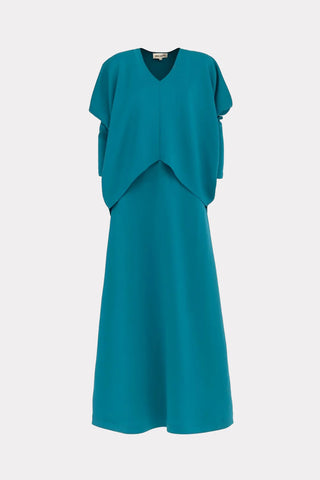 Stylish Fall Fashion Blouse And Skirt Set Emerald