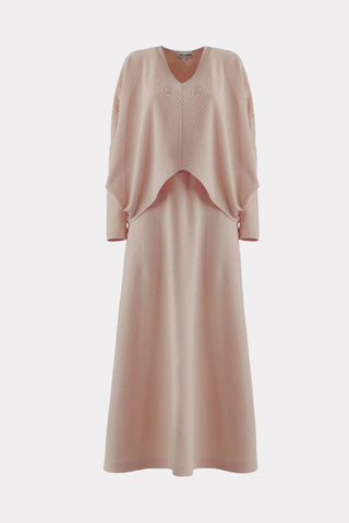 Stylish Fall Fashion Blouse And Skirt Set Powdery