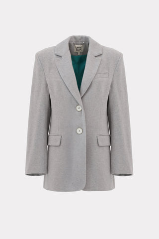 Классический удлинённый блейзер с лацканами – Серый