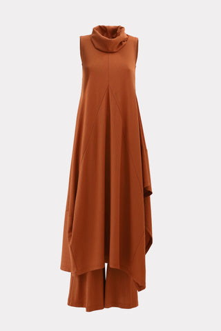 Two-Piece Set Knit Dress And Pants Terracotta